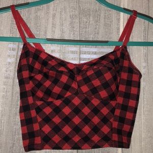 intimately fp free people plaid crop bustier